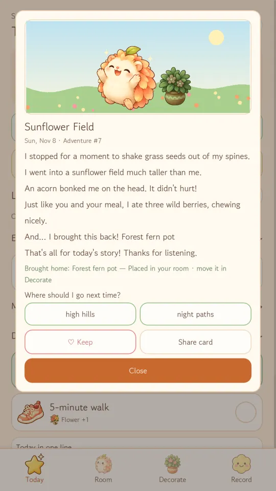 Petalhug screen